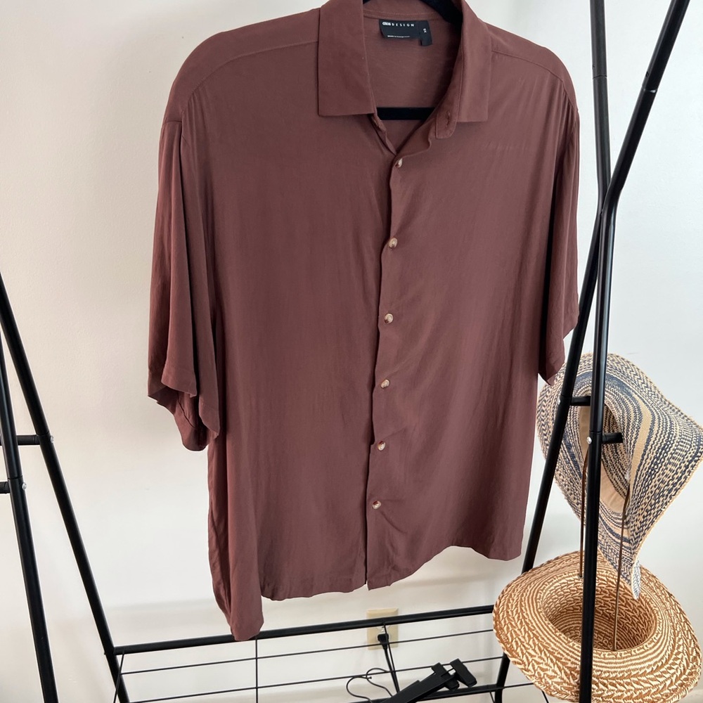 Brown ASOS button down - Picture 3 of 5